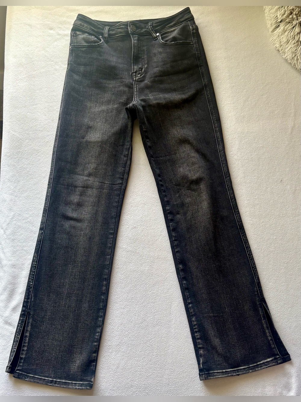 Risen Women’s Black Stretch Jeans with Slit